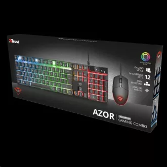 TRUST set klávesnice + myš GXT 838 Azor Gaming Combo US