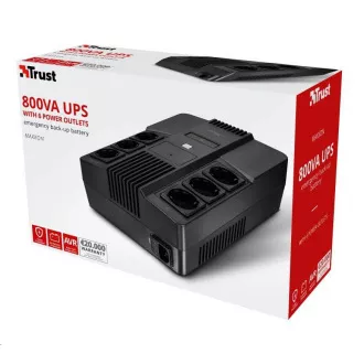 TRUST Záložní zdroj Maxxon 800VA UPS with 6 standard wall power outlets TRUST Záložní zdroj Maxxon 800VA UPS with 6 standard wall power outlets