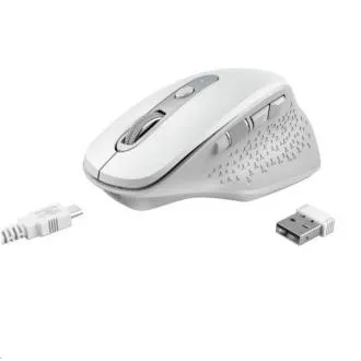 TRUST bezdrátová Myš Ozaa Rechargeable Wireless Mouse - white TRUST bezdrátová Myš Ozaa Rechargeable Wireless Mouse - white
