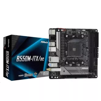 ASRock MB Sc AM4 B550M-ITX/AC, AMD B550M, 2xDDR4, HDMI, DP