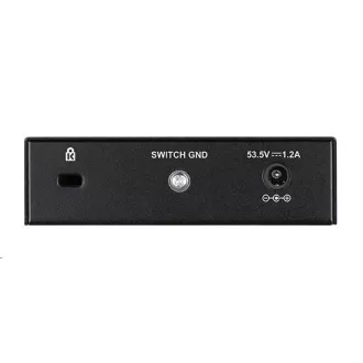 D-Link DGS-1005P 5-port Gigabit Desktop PoE+ Switch, 4 porty jsou PoE+, PoE budget 60W