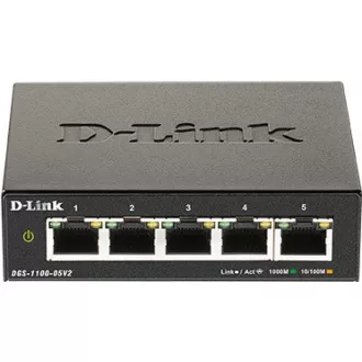 D-Link DGS-1100-05V2 5-port Gigabit Smart Managed switch, fanless