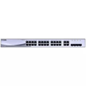 D-Link DGS-1210-24P 28-port Smart PoE Switch, 24x GbE PoE+, 4x RJ45/SFP, PoE 193W