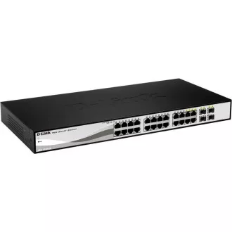 D-Link DGS-1210-24P 28-port Smart PoE Switch, 24x GbE PoE+, 4x RJ45/SFP, PoE 193W