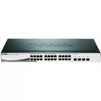 D-Link DGS-1210-24P 28-port Smart PoE Switch, 24x GbE PoE+, 4x RJ45/SFP, PoE 193W