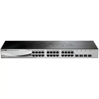 D-Link DGS-1210-28 28-port Gigabit Smart+ Switch, 24x GbE, 4x RJ45/SFP, fanless