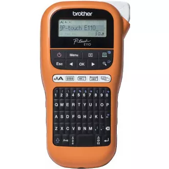 BROTHER tiskárna štítků PT-E110VP - 12mm, pásky TZe - popisovač - pro elektrikáře - s kufrem