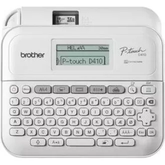 BROTHER tiskárna štítků PT-D410 - 18mm, pásky TZe USB, stolní model, provoz na AA baterie 6ks