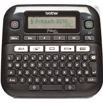 BROTHER tiskárna štítků PT-D210VP - 12mm, pásky TZe v kufříku - popisovač