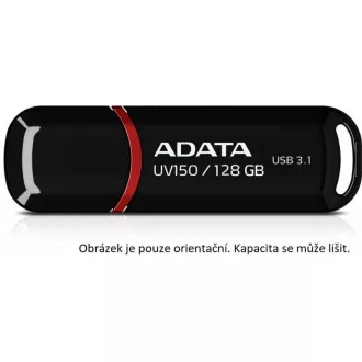 ADATA Flash Disk 64GB UV150, USB 3.1 Dash Drive (R:90/W:20 MB/s) černá