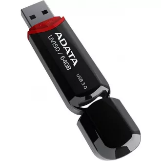 ADATA Flash Disk 64GB UV150, USB 3.1 Dash Drive (R:90/W:20 MB/s) černá