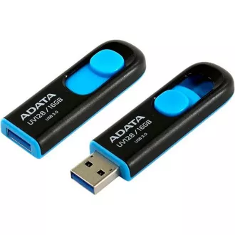 ADATA Flash Disk 128GB UV128, USB 3.1 Dash Drive (R:90/W:40 MB/s) černá/modrá