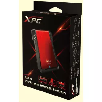 ADATA Externí BOX EX500 2, 5" USB 3.0 (7 mm/ 9.5mm HDD/SSD)