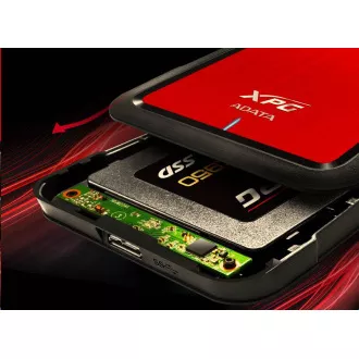 ADATA Externí BOX EX500 2, 5" USB 3.0 (7 mm/ 9.5mm HDD/SSD)