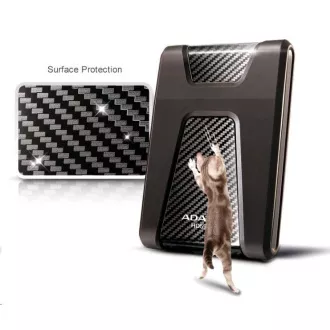 ADATA Externí HDD 4TB 2, 5" USB 3.1 DashDrive Durable HD650, černý (gumový, nárazu odolný)