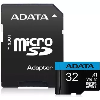 ADATA MicroSDHC karta 32GB UHS-I Class 10, A1 + SD adaptér, Premier