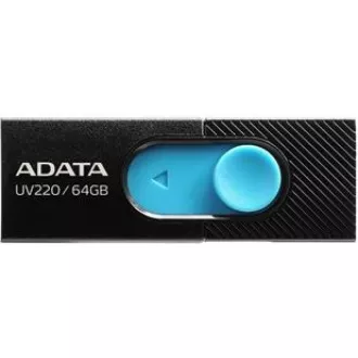 ADATA Flash Disk 64GB UV220, USB 2.0 Dash Drive, černá/modrá