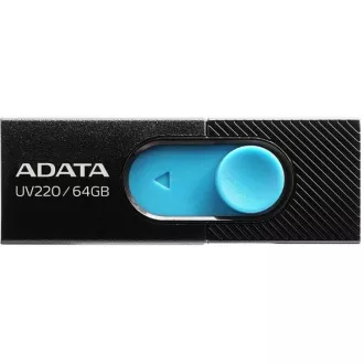 ADATA Flash Disk 64GB UV220, USB 2.0 Dash Drive, černá/modrá