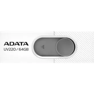 ADATA Flash Disk 32GB UV220, USB 2.0 Dash Drive, bílá/šedá ADATA Flash Disk 32GB UV220, USB 2.0 Dash Drive, bílá/šedá