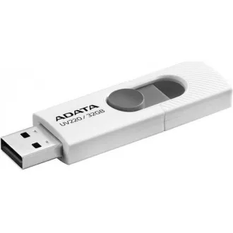 ADATA Flash Disk 32GB UV220, USB 2.0 Dash Drive, bílá/šedá ADATA Flash Disk 32GB UV220, USB 2.0 Dash Drive, bílá/šedá