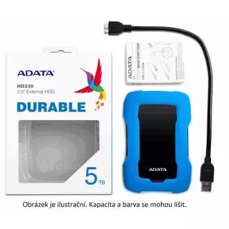 ADATA Externí HDD 2TB 2, 5" USB 3.1 HD330, RED COLOR BOX, červený (gumový, nárazu odolný)