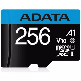 ADATA MicroSDHC karta 256GB UHS-I Class 10, Premier + adaptér