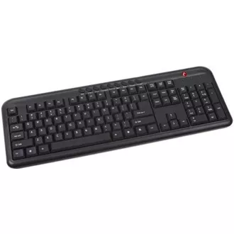 C-TECH klávesnice KB-102M USB, multimediální, slim, black, CZ/SK