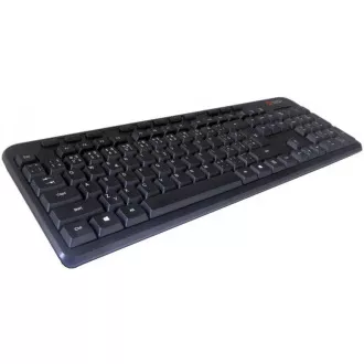C-TECH klávesnice KB-102M USB, multimediální, slim, black, CZ/SK