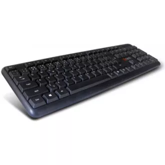 C-TECH klávesnice KB-102M USB, multimediální, slim, black, CZ/SK