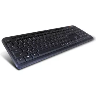 C-TECH klávesnice KB-102M USB, multimediální, slim, black, CZ/SK