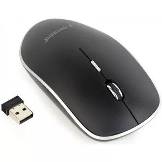 GEMBIRD myš MUSW-4B-01, černá, bezdrátová, USB nano receiver