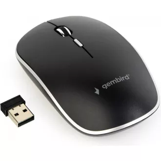 GEMBIRD myš MUSW-4B-01, černá, bezdrátová, USB nano receiver