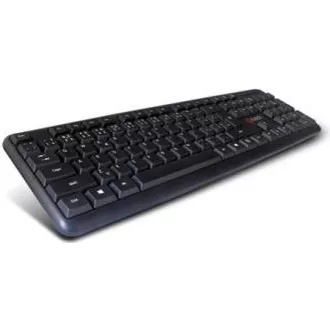 C-TECH Klávesnice KB-107 USB, ERGO,   černá, CZ/SK