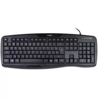 C-TECH Klávesnice KB-107 USB, ERGO,   černá, CZ/SK