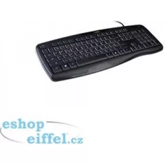 C-TECH Klávesnice KB-107 USB, ERGO,   černá, CZ/SK