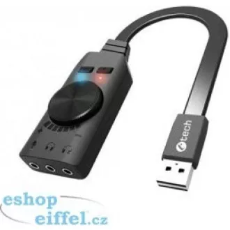 C-TECH Zvuková karta SC-7Q, 7.1 surround sound, audio switch