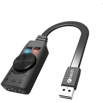 C-TECH Zvuková karta SC-7Q, 7.1 surround sound, audio switch