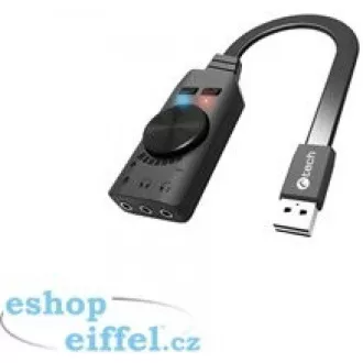C-TECH Zvuková karta SC-7Q, 7.1 surround sound, audio switch