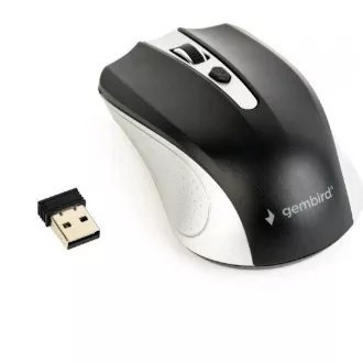 GEMBIRD myš MUSW-4B-04-GB, šedo-černá, bezdrátová, USB nano receiver GEMBIRD myš MUSW-4B-04-GB, šedo-černá, bezdrátová, USB nano receiver