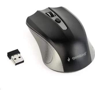 GEMBIRD myš MUSW-4B-04-GB, šedo-černá, bezdrátová, USB nano receiver GEMBIRD myš MUSW-4B-04-GB, šedo-černá, bezdrátová, USB nano receiver