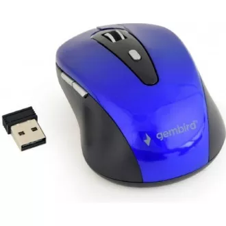 GEMBIRD myš MUSW-6B-01, černá, bezdrátová, USB nano receiver