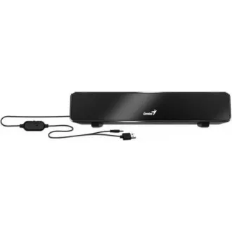 GENIUS repro USB SoundBar 100/ drátový/ 6W/ USB/ 3, 5" jack/ černý