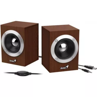 GENIUS repro SP-HF280, 2.0, 6W, dřevěné, hnědé GENIUS repro SP-HF280, 2.0, 6W, dřevěné, hnědé