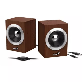 GENIUS repro SP-HF280, 2.0, 6W, dřevěné, hnědé GENIUS repro SP-HF280, 2.0, 6W, dřevěné, hnědé