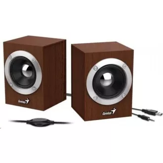 GENIUS repro SP-HF280, 2.0, 6W, dřevěné, hnědé GENIUS repro SP-HF280, 2.0, 6W, dřevěné, hnědé
