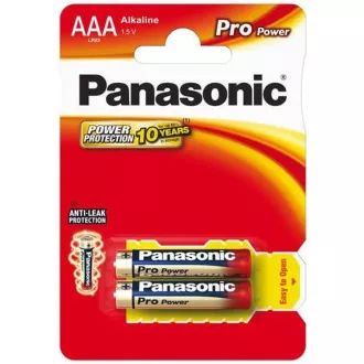 PANASONIC Alkalické baterie Pro Power LR03PPG/2BP AAA 1, 5V (Blistr 2ks)