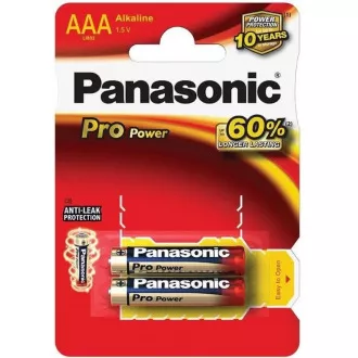 PANASONIC Alkalické baterie Pro Power LR03PPG/2BP AAA 1, 5V (Blistr 2ks)