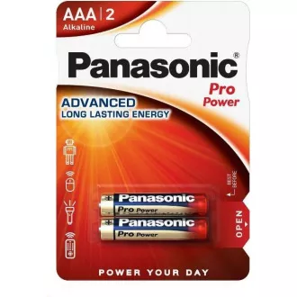 PANASONIC Alkalické baterie Pro Power LR03PPG/2BP AAA 1, 5V (Blistr 2ks)