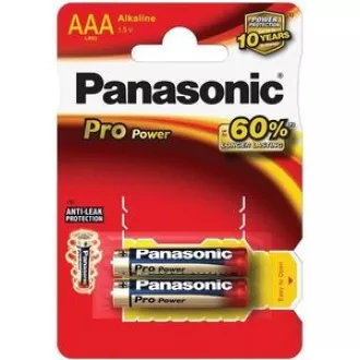 PANASONIC Alkalické baterie Pro Power LR03PPG/2BP AAA 1, 5V (Blistr 2ks)
