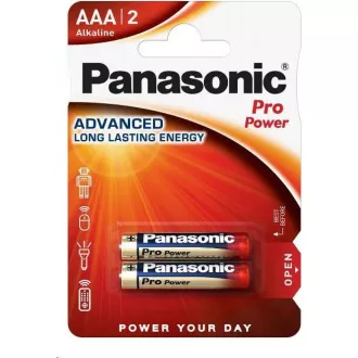 PANASONIC Alkalické baterie Pro Power LR03PPG/2BP AAA 1, 5V (Blistr 2ks)